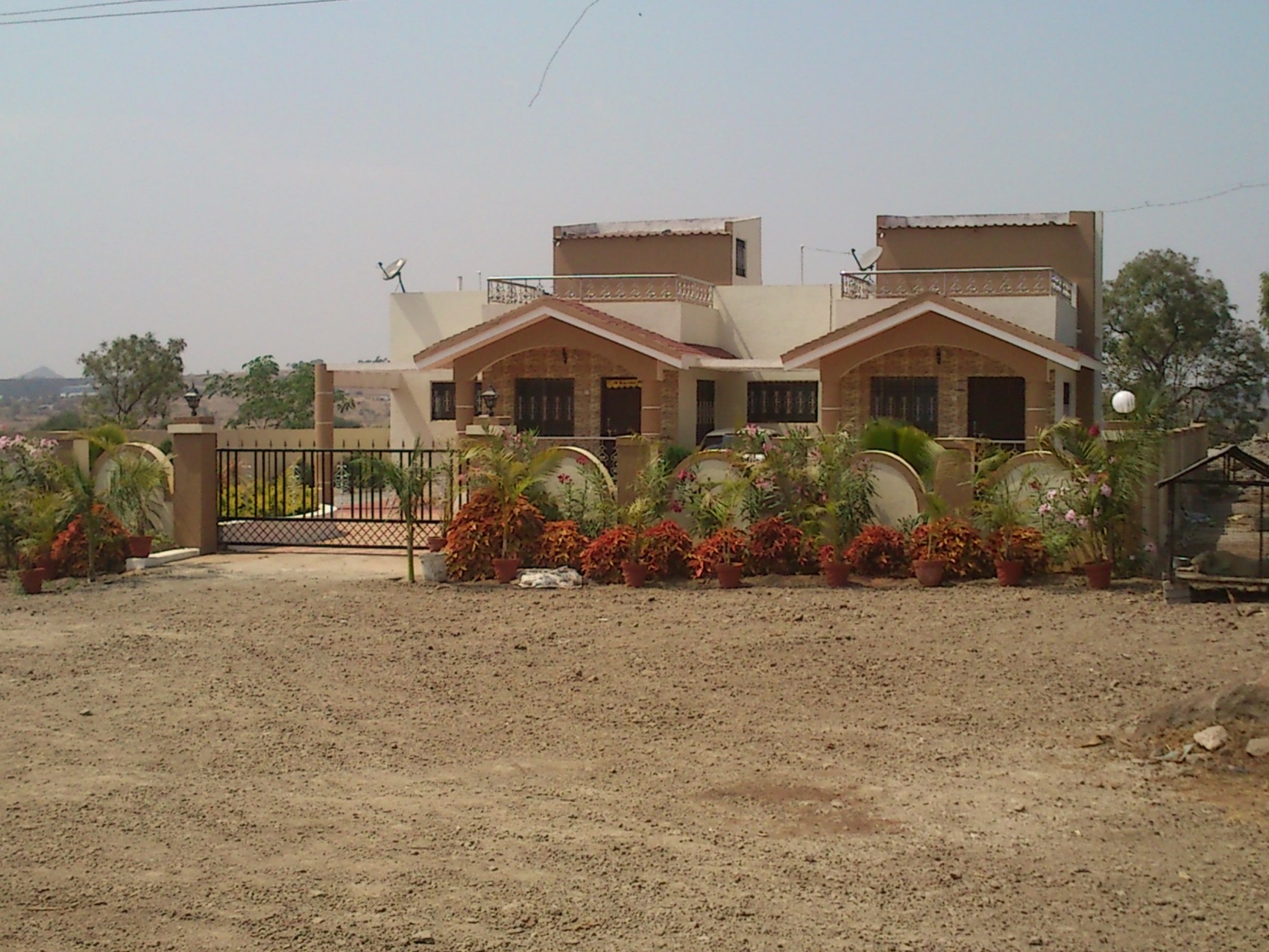 Completed bungalow landscape view